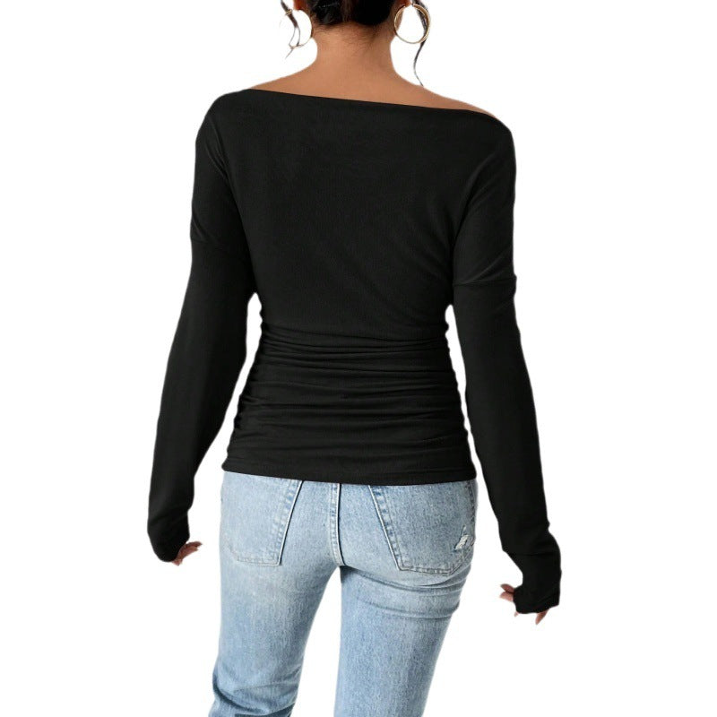 Women's Long Sleeve Waist Slimming And Shoulder Hollow