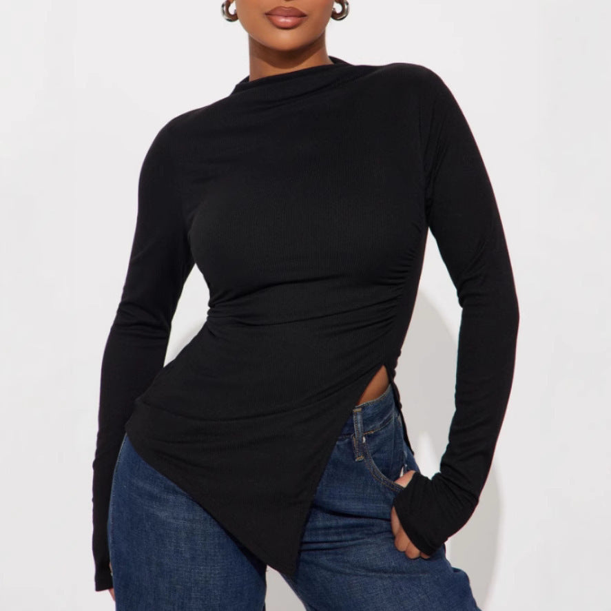 Half Turtleneck Slim Fit Pullover Bottoming Shirt
