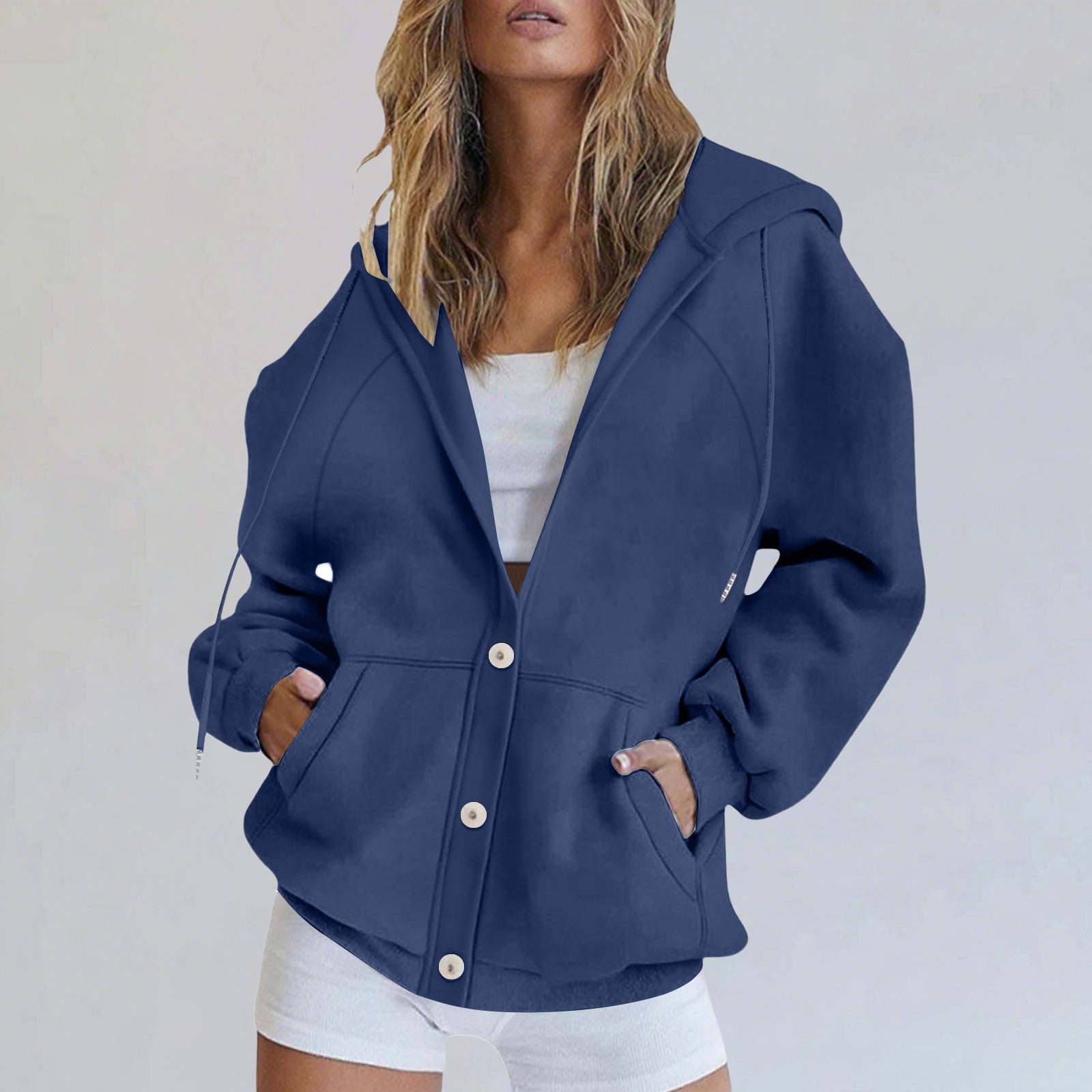 Women's Casual Solid Color Cardigan Jacket