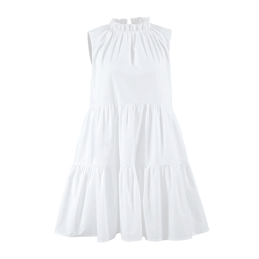 Round Neck Sexy Bow Tie Elegant Loose Temperament Dress