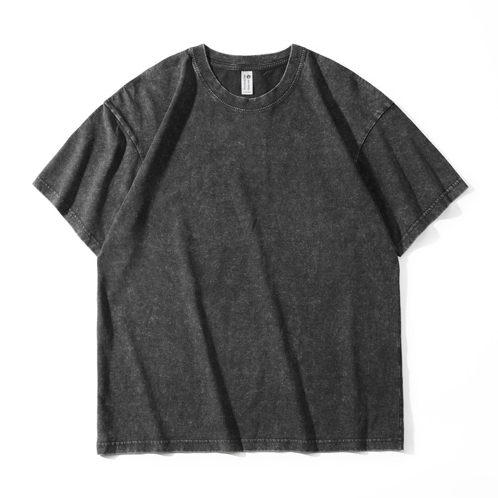 Japanese-style Retro Washed Old Snowflake Cotton Short Sleeve Women