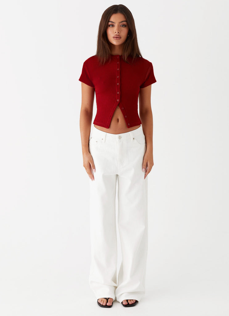 Summer New Slim-fit Buttoned Cardigan Short Sleeve T-shirt