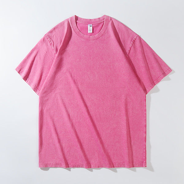 Japanese-style Retro Washed Old Snowflake Cotton Short Sleeve Women