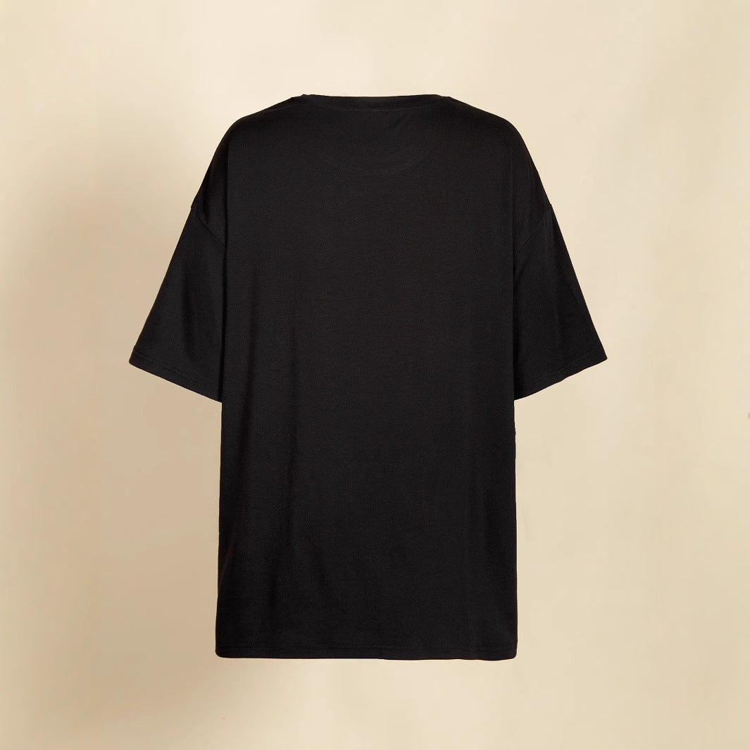 Printed Breathable Simple Casual Loose Short Sleeves Plus Size T-shirt