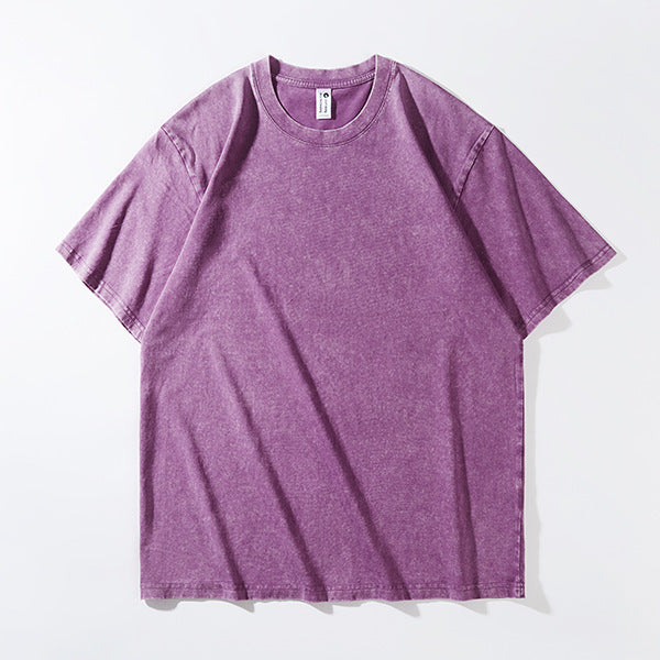 Japanese-style Retro Washed Old Snowflake Cotton Short Sleeve Women